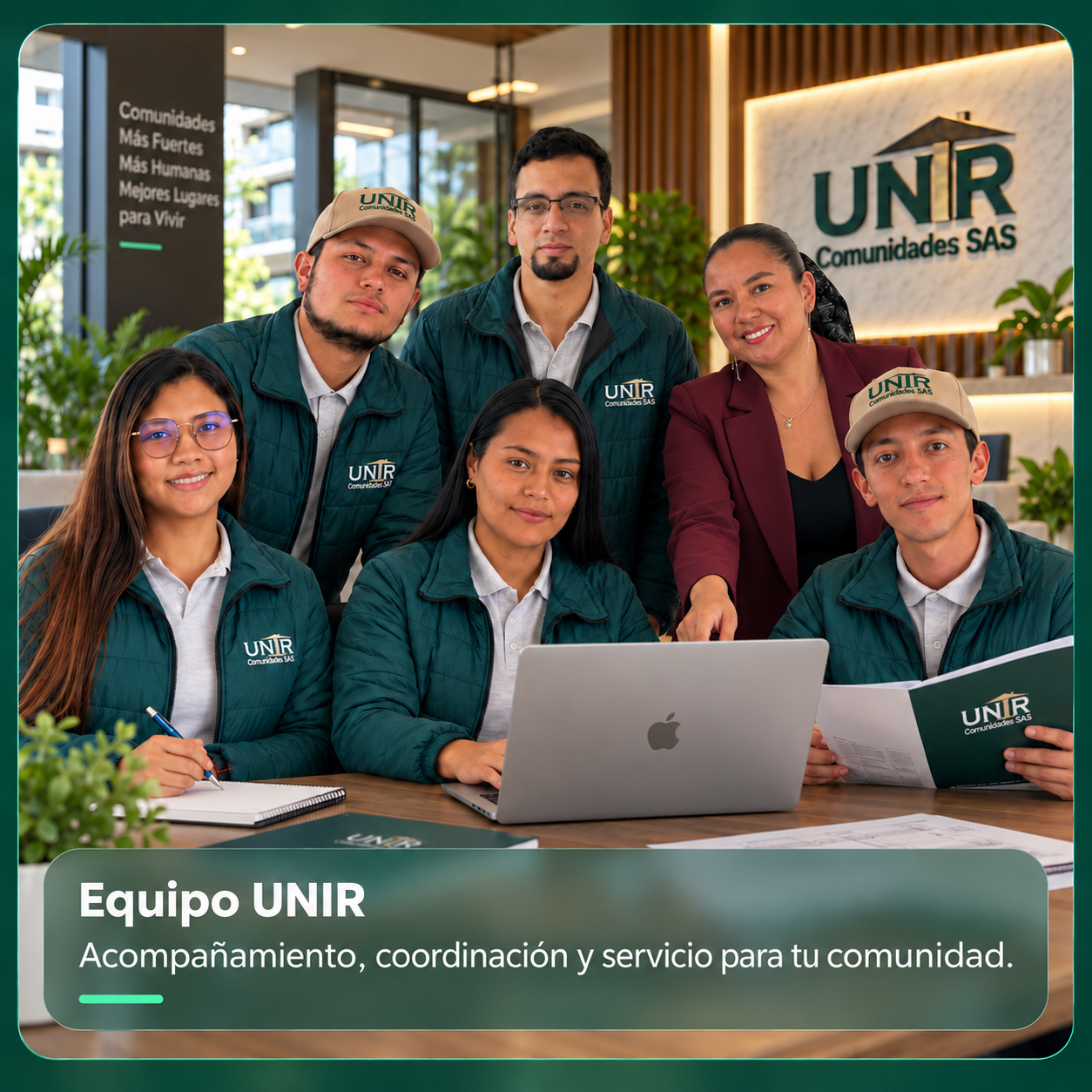Equipo profesional UNIR en una comunidad residencial